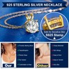 YIMERAIRE 1.0CTTW Moissanite Necklace For Women, 925 Sterling Silver Diamond