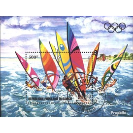 Prophila Collection Kongo (Brazzaville) Block33 (Complete Edition) 1983 Vorolympic Year (Stamps for Collectors) Water Sports