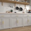 LONTAN 2 Pack Gold Handles for Cupboards 128mm Hole Centers