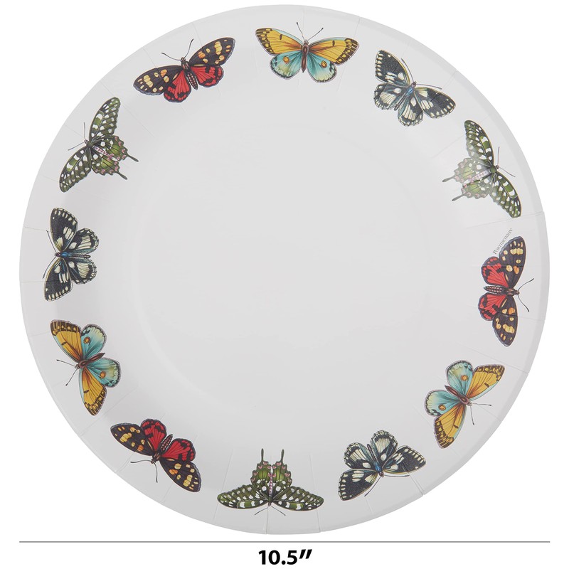 C.R. Gibson TW12-25236 Portmeirion Botanical Garden Disposable Paper Dinner Plate