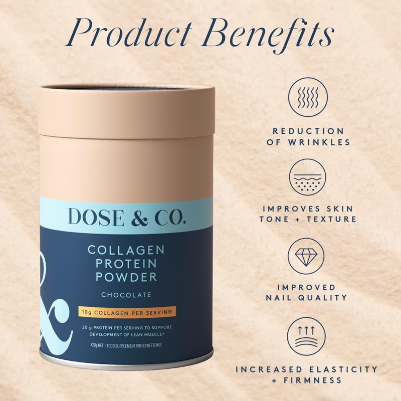 Dose & Co Collagen Protein Powder - Vanilla, 420g |