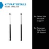 TRQ Driver & Passenger Side Hood Lift Support Shock Strut
