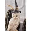 K&K Interiors 41099A 14 Inch Owl with Witch Hat On