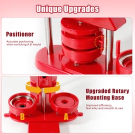 Hicdaw 58MM (2.25 inch) Button Maker Machine Button Maker Kit Easy DIY Pin Maker Machine with Free Button & Blank Round Sheet & Circle Cutter & Panda Pictorial Book