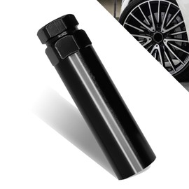 KUQUTIDY 6 Spline Lug Nut Socket, Wheel Lock Key Lug Nuts Removal Tool Kit Replacement for Aftermarket, Tuner LugNuts Key for 21 mm (13/16 Inch) & 22 mm (7/8 Inch) Hex Socket Wrench (Large 6 Spline)