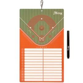 Murray Sporting Goods Baseball Team Colors Dry Erase Coaches Clipboard (Orange)