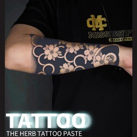 Jagua Tattoo Stickers, 2 Weeks Disappearing Tattoos Set of 2 Men Japanese Carp Arms Carp (B)