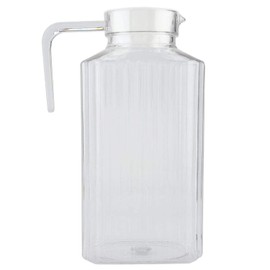 Jarra De AcríLico, Jarra Transparente De 1800 Ml con Tapa Y Asa Integrada Seguridad para Lavavajillas para Almacenar Jugo Agua FríA Bebidas Té para El Hogar Bar,Accesorios de