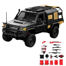 Skymaker MN82S LC79 1:12 Full Scale Pickup Trail Truck 4WD Climbing Car with 1200mAh Battery RC Truck 2.4GHz Remote Control Car for Adult Gift RC Hobbier (Black)