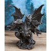 Gothic Faux Stone Ancient Legendary Five Headed Dragon Hydra Roaring