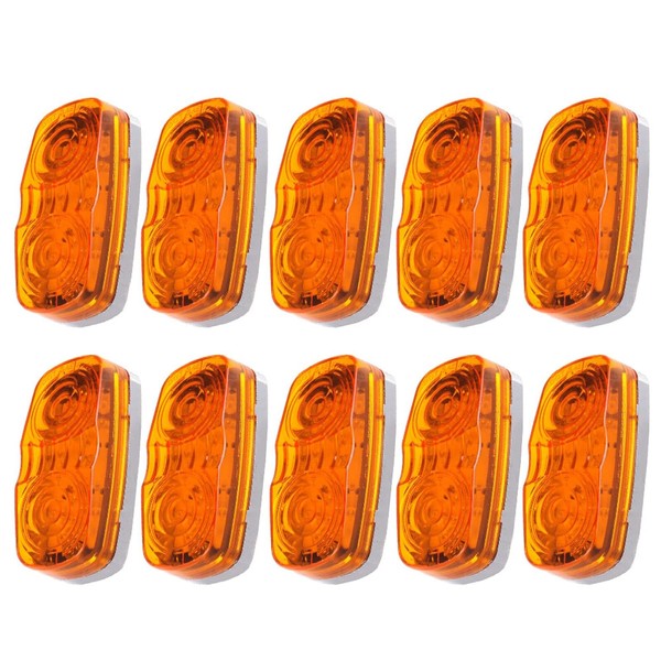 LBRST 10x Double Bubble Bullseye AmberLed Side Marker Clearance Lights