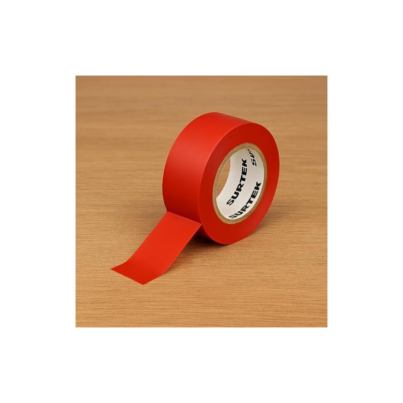 Surtek 138009 Cinta para aislar roja 19 mm x 9