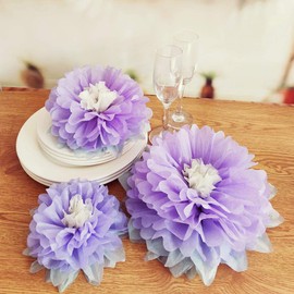 Mybbshower Paper Flower Backdrop DIY Flower Crafting Wall Decoration for Wedding Birthday Party Celebration Pack of 9