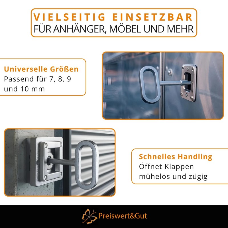 Preiswert&Gut 2 x Tongue Lock 125 x 25 mm and