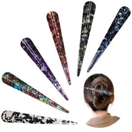 Dizila 6 Pieces Long Big Acrylic Alligator Hair Clips (6PCS S1)