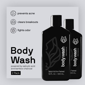 Black Wolf Deodorizing Body Wash for Men - Mens Long-Lasting Shower Gel Fights Body Odor - Hydrating & Moisturizing Body Cleanser Soap Removes Grime, Sweat & Buildup - Clean & Crisp Agave Scent