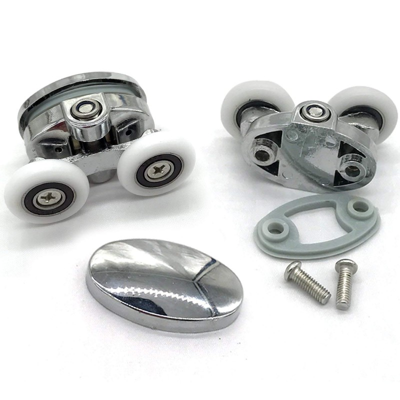 YUANQIAN Set of 4 new Oval butterfly twin wheel Shower