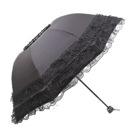 zaoalife Vintage Parasol Gothic Umbrella, Folding Lace Parasol Princess Lace Parasol Umbrella UV Protection Umbrella,for Cosplay Party Decoration
