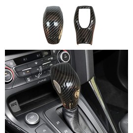ruihe Car Gear Shift Knob Cover Carbon Fiber Color Sticker Trim Fit for Ford Focus Fiesta Fusion Escape C-Max Transit-150 Transit-250 Transit-350 Transit Connect