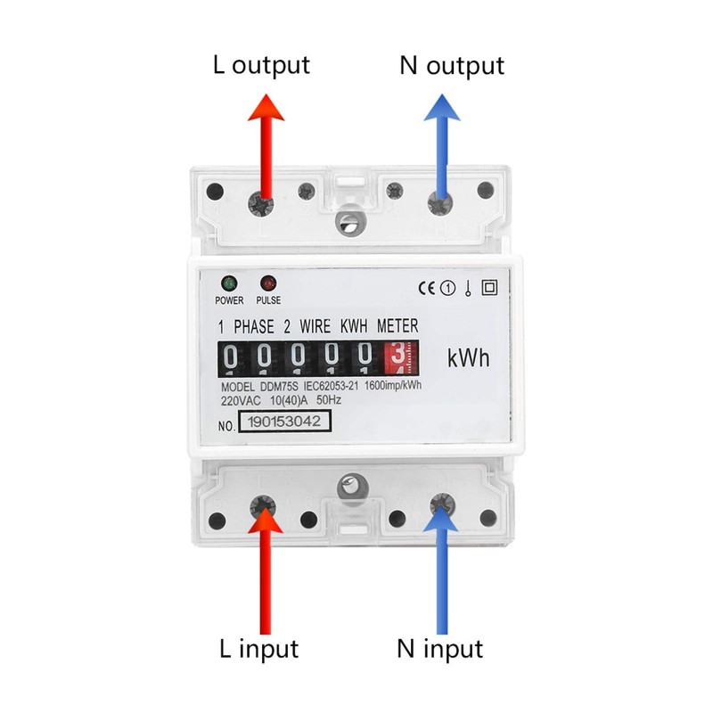 Single Phase KWh Meter Wattmeter Energy Meter 10-40A 220V/230V Electric