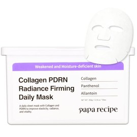 Papa Recipe Daily Sheet Mask | PDRN x Colágeno (30 unidades) – Para piel seca y menos firme, mascarilla coreana para piel de aspecto hinchable