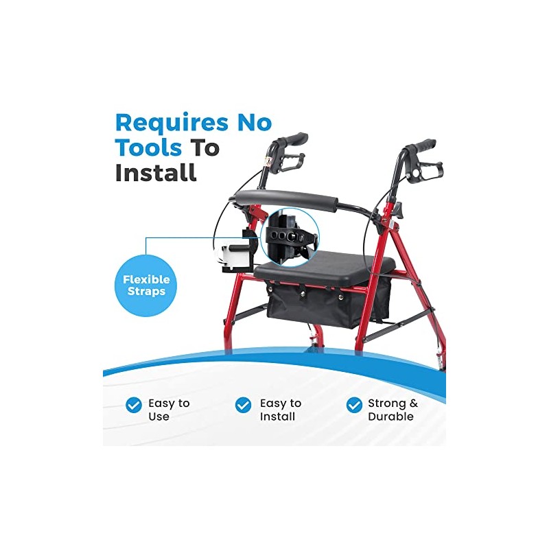 Mobility Cup Holder, Portable Drink Holder, for Walkers and Wheelchairs
