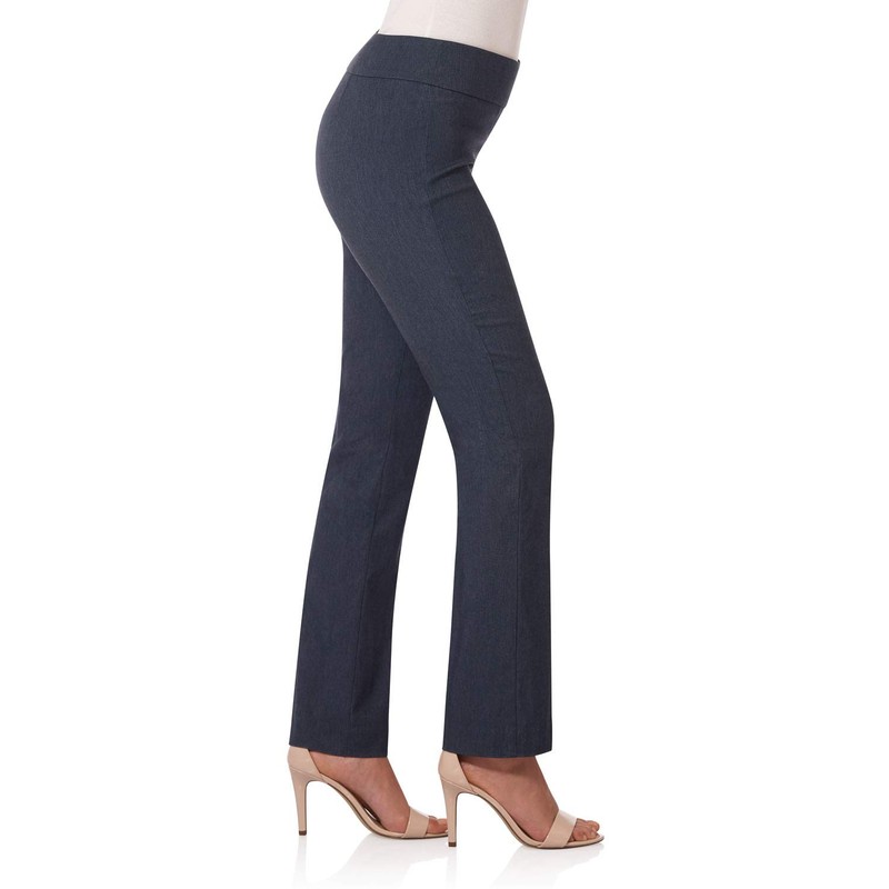 Rekucci Pantalón de pierna recta para mujer con control de