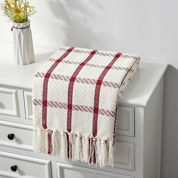 CREVENT 127cm x 152cm Farmhouse Breathable Soft and Warm Chenille