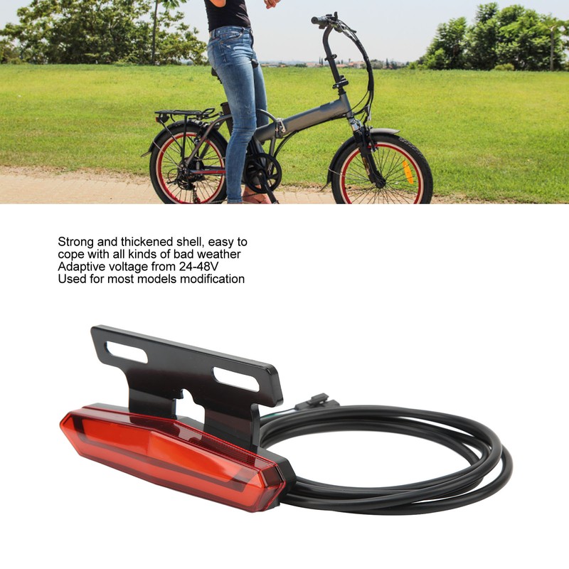 Electric Bicycle Tail Light LED Night Lighting Brake Warning Turn