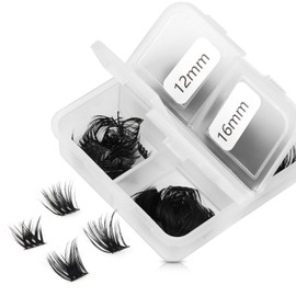 AuReve Lash Clusters,Manga Eyelash Clusters,DIY Eyelash Extensions with Anime Spikes Natural Individual Lashes,Fairy Lashes Cluster,Lash Extension 96 Pcs 0.07D 10/12/14/16mm (G20)
