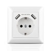 Kaifire USB Socket, Flush-Mounted Socket with USB Charger Connection (Max.