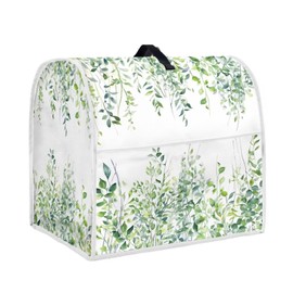 JOAIFO Green Leaf Kitchen Aid Mixer Covers for Stand Mixer 5 qt,Stand Mixer Dust Cover Fits All Tilt Head & Bowl Lift Models with Pockets,Kitchen Aid Mixer Accessories,Washable