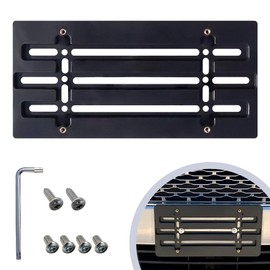 Front Bumper License Plate Bracket for Ford 2000-2025, Plate Holder Set w 6 Unique Screw Bolts & Wrench Kit, License Tag Mounting Kit, Quality Plate Holders, Premium Car & Truck Accessories