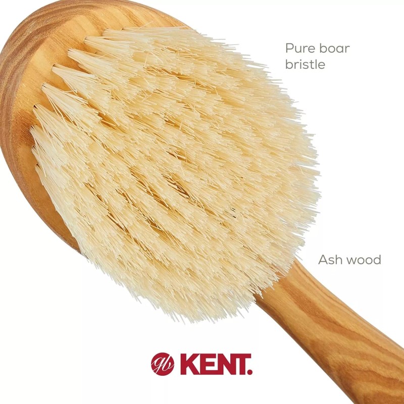 Kent FD10 Ashwood Back Scrubber for Shower Bath Brush and