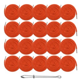 sourcing map 20pcs Drawstring Cords 51" Replacement Drawstring Hoodie String Sewing Tool with Easy Threader for Hoodie Sweatpants Jackets Pants Hats Coats Bags, Orange