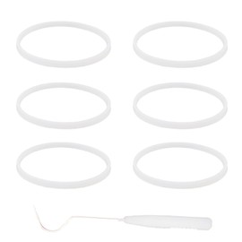 6 Pack Rubber Gaskets Replacement Seal 3.22 inch/8.2cm Sealing Gaskets Replacement Parts for Nutri Ninja Blender Replacement Parts 6 Fins Blade BL660 BL770 BL663 BL665 BL740 BL810 BL820 BL830
