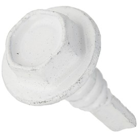 The Hillman Group 560390 8-Inch x 9/16-Inch Washer Head Self Drilling Screw with Painted Head, 100-Pack, White