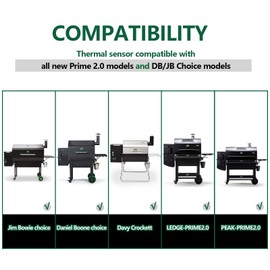 PT100 Thermal Temperature Sensing Probe for Green Mountain Daniel Boone Choice, Jim Bowie Choice, P-1036 Thermal Sensor Compatible with All New Prime 2.0 Models and DB/JB Choice Models