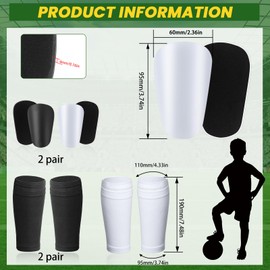 ELNLE Mini Shin Pads Children's Football and Football Socks, 2 Pairs Mini Shin Pads 10 x 6 cm Small Shin Guards Football Including Socks 12 x 8 cm for Teenagers Children