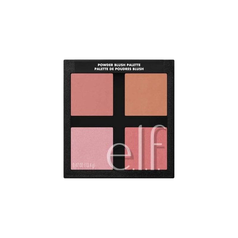 e.l.f. Cosmetics Powder Blush Palette, Four Blush Shades for Beautiful,