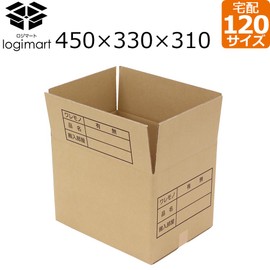 Logimart Cardboard, 120 Size, Cardboard, Packaging, Home Delivery, Moving [17.7 x 13.0 x 120.2 x 120.2 x 120.2 inches (450 x 330 x 310 mm) (NO511 (5 pieces))