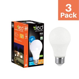 Xtricity 12V A19 Low Voltage LED Bulb, 10W, (60W Equivalent), 3000K Soft White Bulb, 800 Lumens, E26 Medium Base, RV Marine Boat Lighting, UL Listed, (3 Pack)