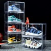 Case Foldable Shoe Box Clear Storage Case Sneaker Container Organizer