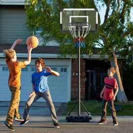 Yaheetech Basketball Hoop Indoor Basketball Goal Outdoor Portable Basketball Hoops Stand Adjustable Height 7ft-8ft