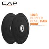CAP Barbell Best Olympic Bumper Plate Set, Black, 10 lb