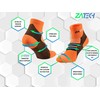 ZaTech Plantar Fasciitis Sock, Compression Socks (Orange/Black, Large)