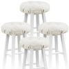 Marsui 4 Pieces Soft Stool Covers Round Bar Stool Cushions