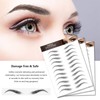 4D Hair-Like Eyebrow Tattoos Stickers, 7 Sheets Natural Fake Eyebrow
