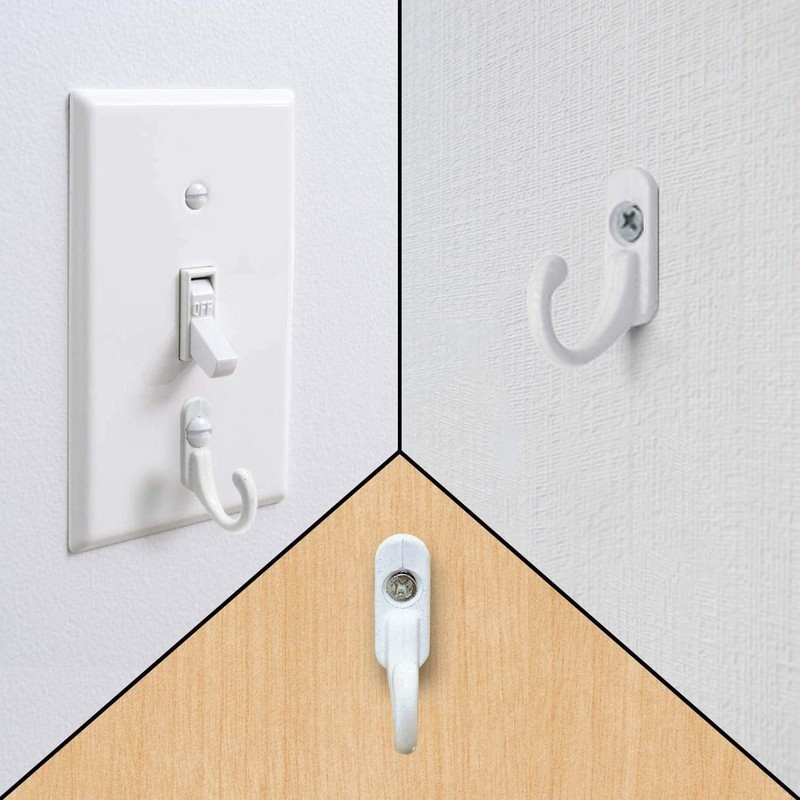 Chanvoo Light Switch Plate Hooks, 3 Pack Tiny Wall Mounted