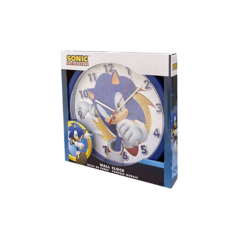 CARTOON Sonic Analog Wall Clock for Kids 25cm for Children's